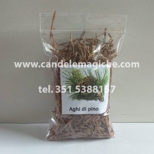 confezione di aghi di pino