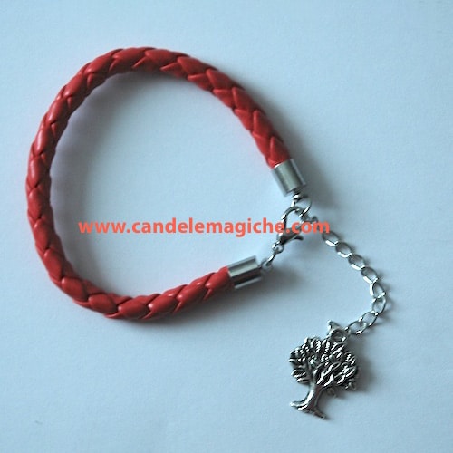 bracciale con ciondolo amuleto a forma di albero