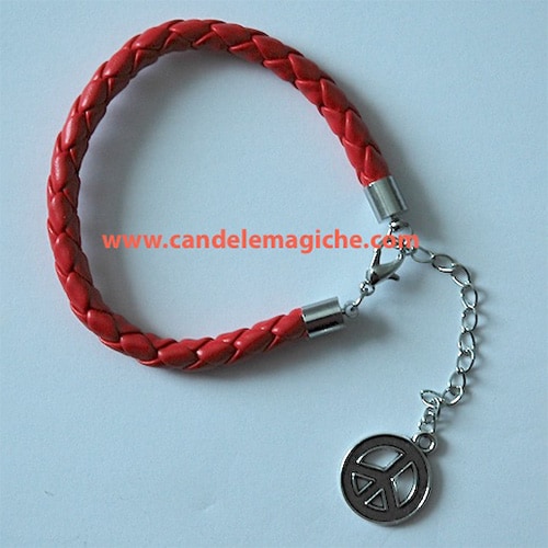 Bracciale con ciondolo del simbolo della Pace