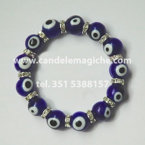 bracciale portafortuna con occhio turco