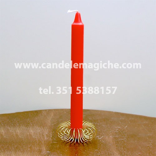 candela cilindrica arancione