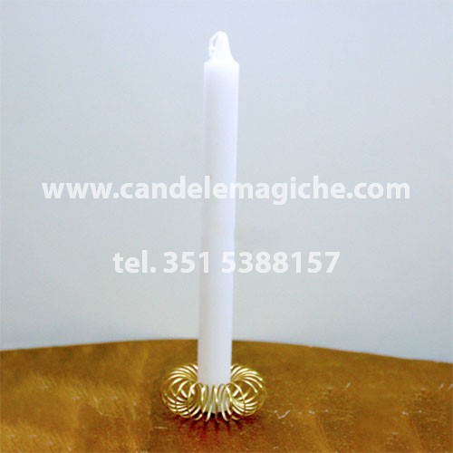 candela cilindrica bianca