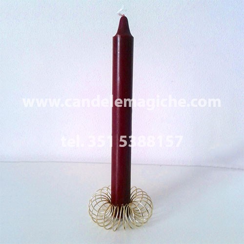 candela cilindrica bordeaux