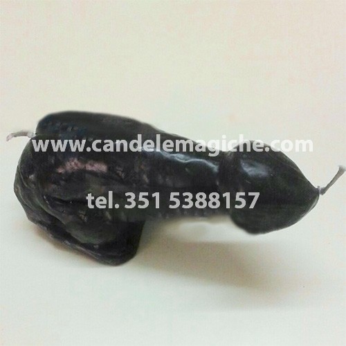 candela fallo nero a forma di pene moscio
