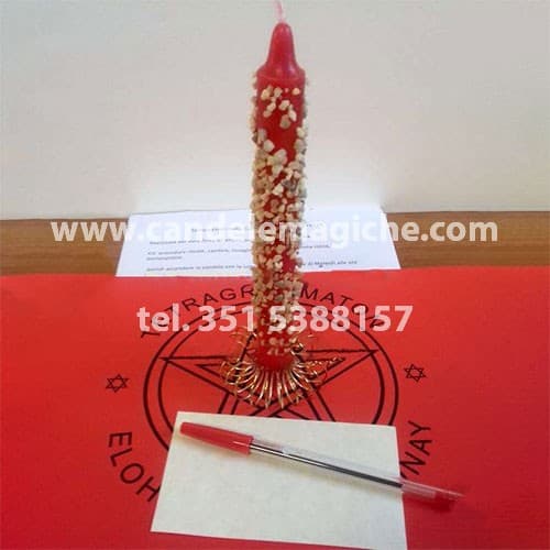 candela magica con incenso