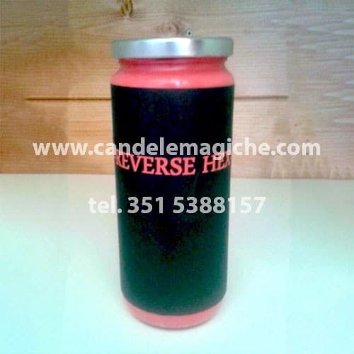 candela in vetro per rito rovescio di medaglia