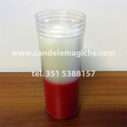 candela sete dias di colore rossa e bianca