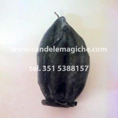 candela a forma di vulva nera