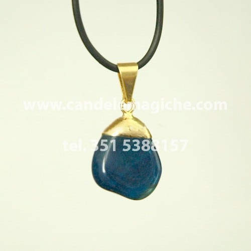 Ciondolo portafortuna segno zodiacale Acquario con pietra lapisazzuli