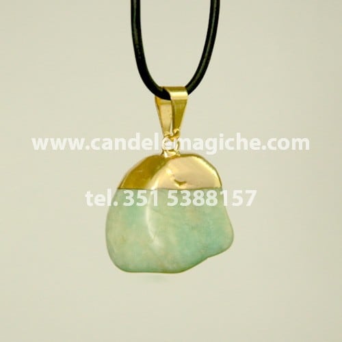ciondolo con pietra acquamarina per il segno zodiacale dei pesci