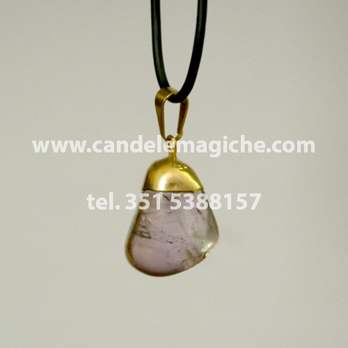 ciondolo portafortuna con pietra ametista per il segno zodiacale del sagittario