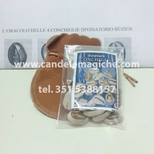 sacchettino di conchiglie divinatorie buzios