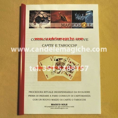 libro per la consacrazione delle nuove carte e tarocchi