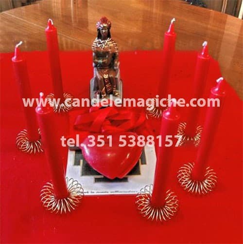 kit con condele rosse per legamento d'amore di cuori infiammati