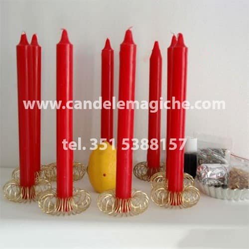 kit accessori e candele per legamento d'amore del limone giallo