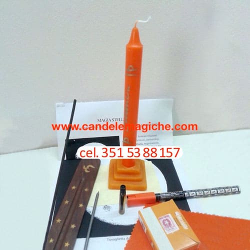 kit candela e accessori per il rito di magia stellare della bilancia