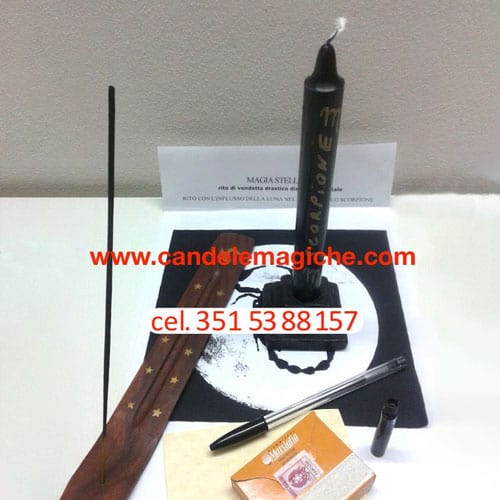 kit candela e accessori per magia stellare dello scorpione