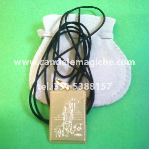 medaglia di san lazzaro in argento con cordoncino