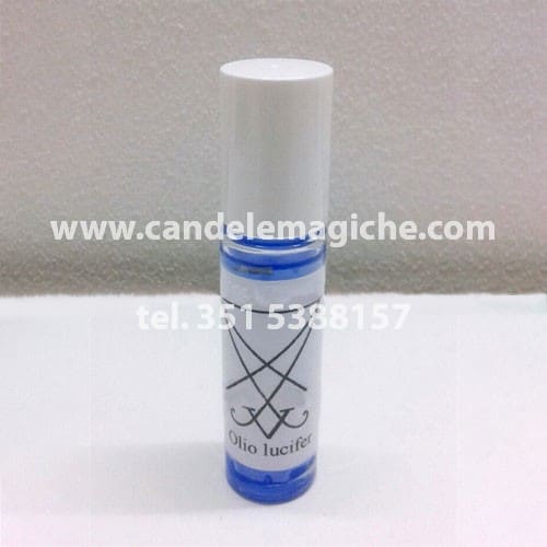 bottiglia di olio magico luciferiano