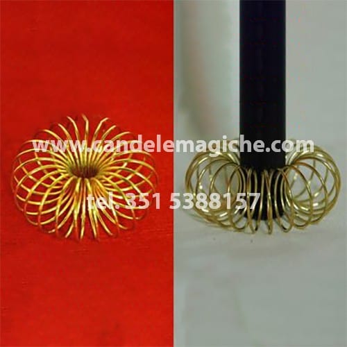 portacandela a molla di colore oro