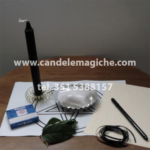 kit di accessori per svolgere il rito per allontanare una persona negativa