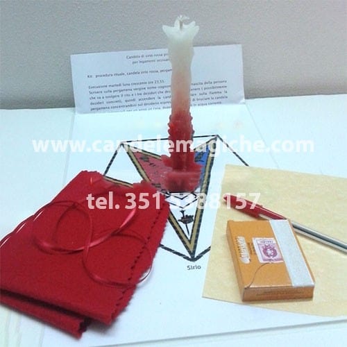 candela di sirio per rituale della passione