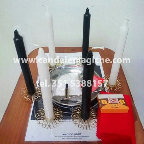 kit candele e accessori per il rito del caprone