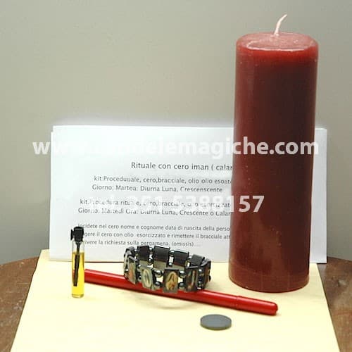 cero rosso e calamita iman per rito elimina vizi