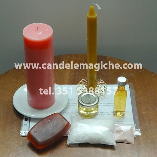 candela rosa per rituale multifunzione congo