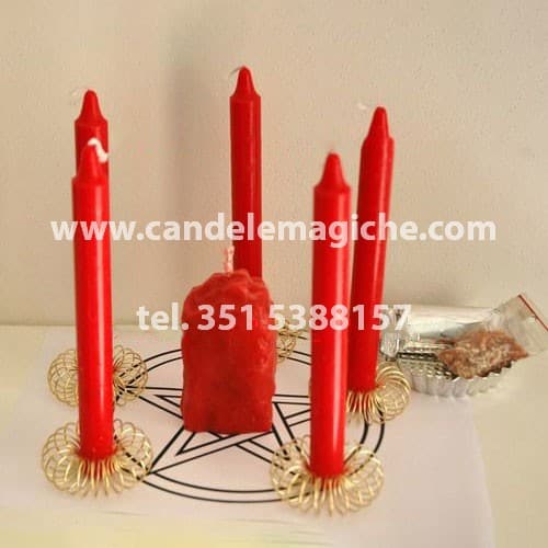 kit candele rosse per rito del muro rosso