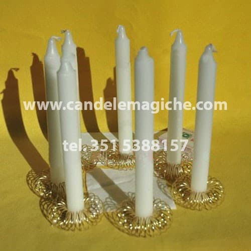 set di candele bianche per rito nigeriano