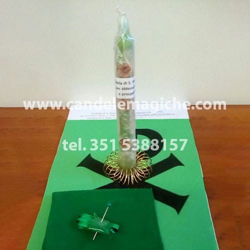 candela di san pancrazion verde per rituale