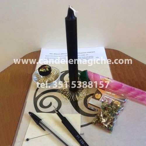 candela per rituali di sblocco