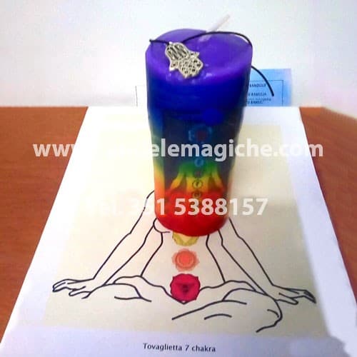 candela sette chakra per rituale