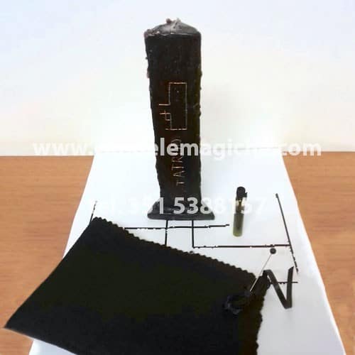 candela nera dell'arcangelo aratron per rituale