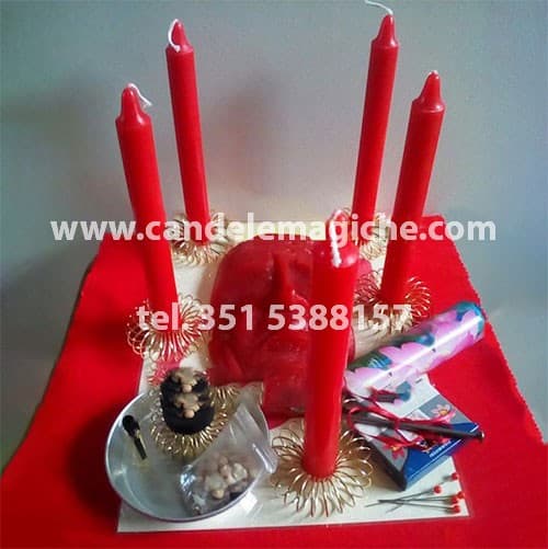 kit di candele e accessori per il rituale del pensiero