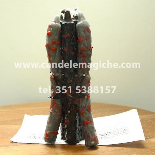 candela figurata per il rituale della candela luciferiana 666