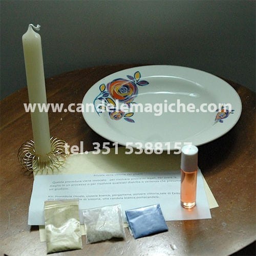 kit occorrente per il rituale della vittoria del giusto