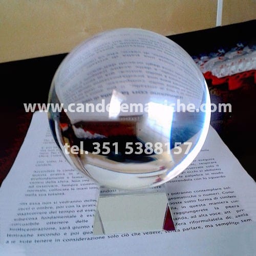 sfera di cristallo per rituali da 15cm