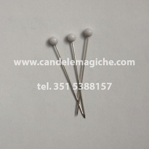 spilloni con capocchia bianca