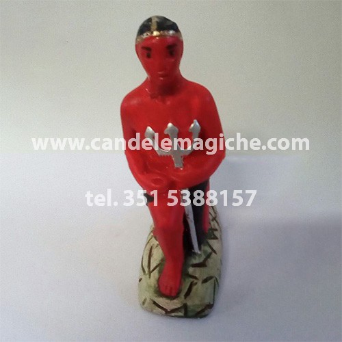 statua di exu rey in gesso per altari