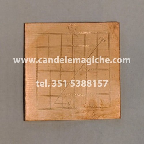 talismano in rame con pentacolo di sorath