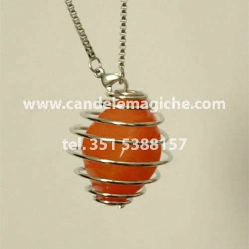 collana talismano con pietra corniola