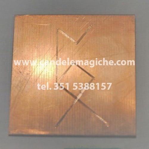 talismano runico in rame per ottenere guadagni finanziari