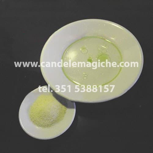 piatti con olio e zolfo per togliere il malocchio